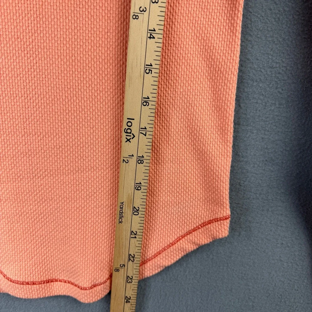 Free People Tee In The Mix Cuff Crochet Thermal Desert Orange Size XS OB1203408
